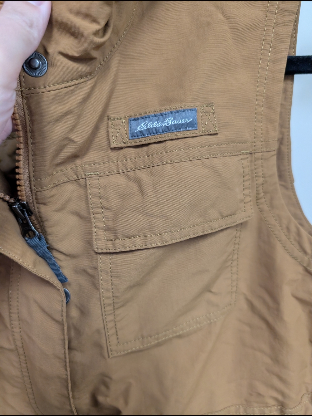 Eddie Bauer Trekker Vest Caramel Brown - Picture 4 of 9